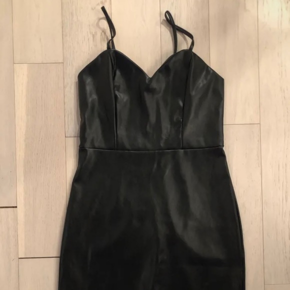 Shein black leather dress - Picture 1 of 2
